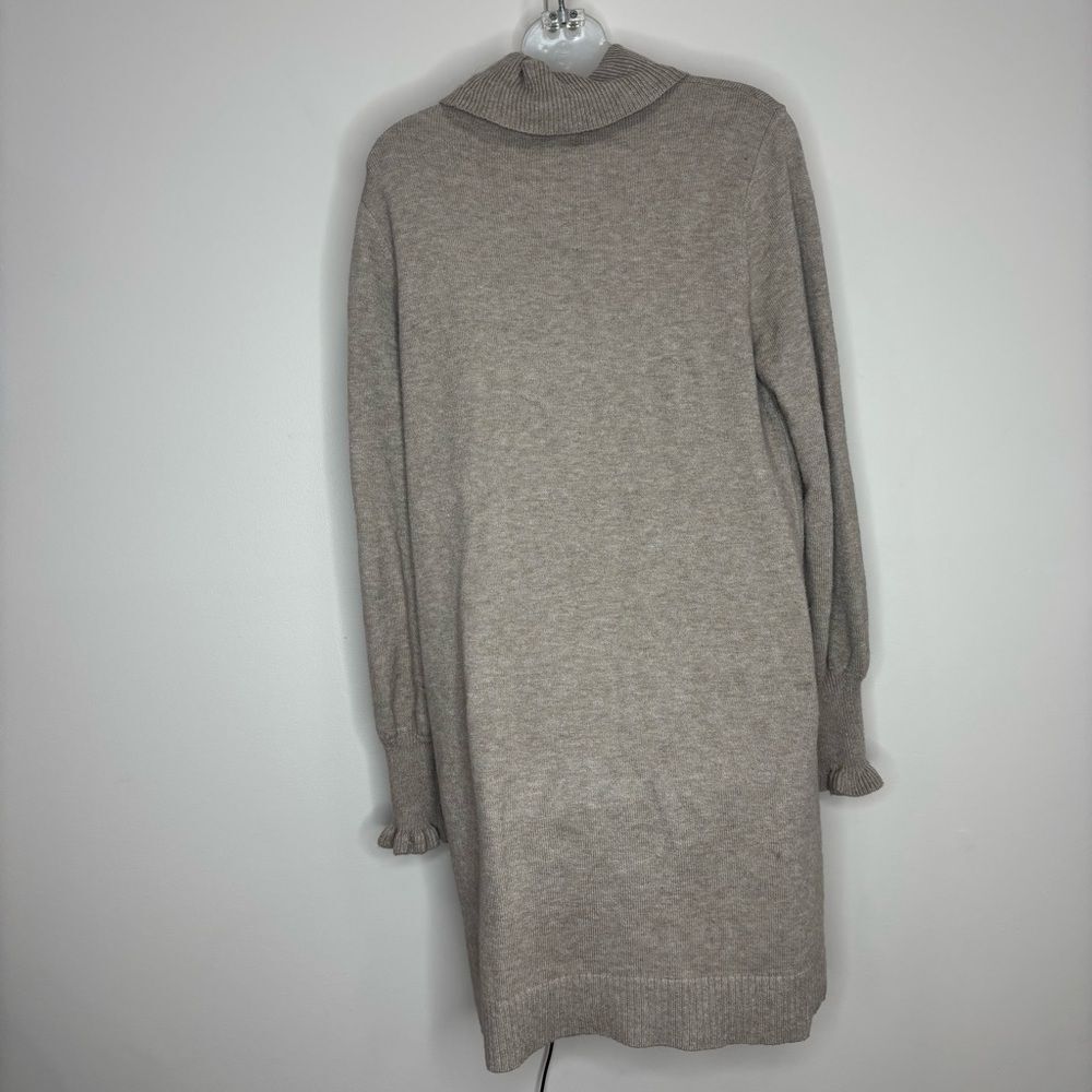 LC Lauren Conrad Long Sleeve Tan Beige Sweater Dress turtleneck loose fit small - Picture 5 of 7